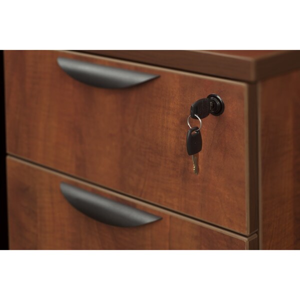 15.5 W Storage > Pedestal Desk Drawers > Legacy Pedestals, Cherry, 15.5