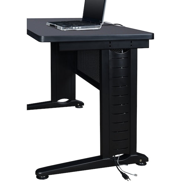U Shaped Desk, 102 D, 72 W, 29 H, Grey, Wood|Metal