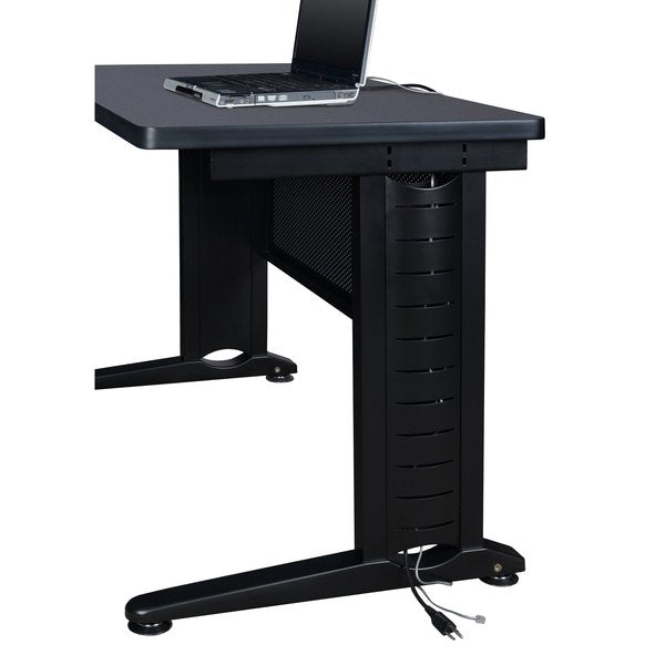 Benching Station, 58 D, 48 W, 29 H, Grey, Wood|Metal