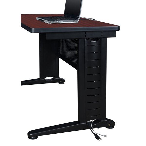 Desk Shell, 96 D, 66 W, 29 H, Mahogany, Wood|Metal