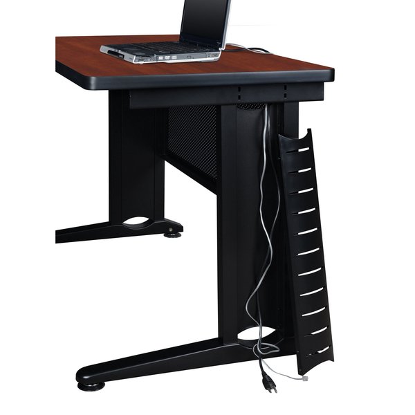 Pedestal Desk, 30 D, 66 W, 29 H, Cherry, Wood|Metal