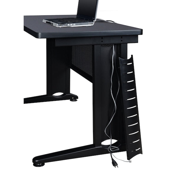 U Shaped Desk, 102 D, 72 W, 29 H, Grey, Wood|Metal