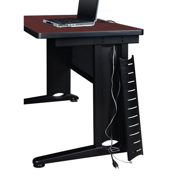 Desk Shell, 96 D, 72 W, 29 H, Mahogany, Wood|Metal