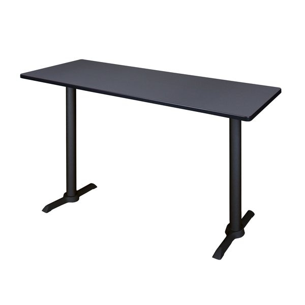 Rectangle Tables > Training Tables > Cain CafÃ© Training Tables, 66 X 24 X 42, Wood|Metal Top, Grey