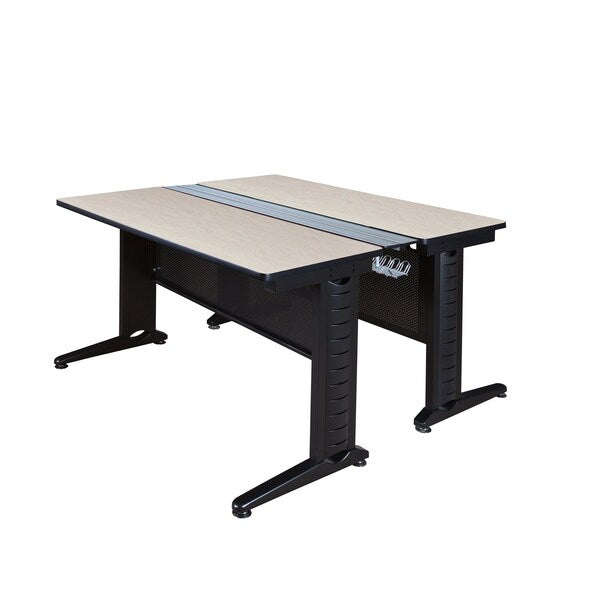 Benching Station, 58 D, 48 W, 29 H, Maple, Wood|Metal