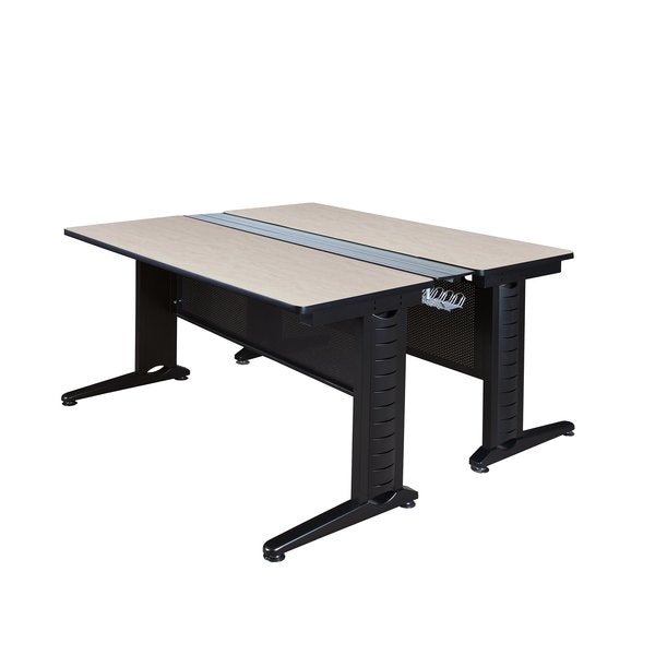 Benching Station, 58 D, 72 W, 29 H, Maple, Wood|Metal