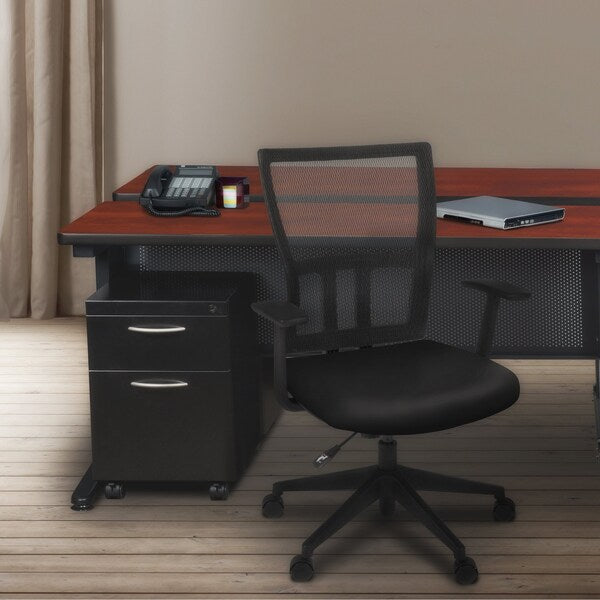 Benching Station, 58 D, 72 W, 29 H, Cherry, Wood|Metal