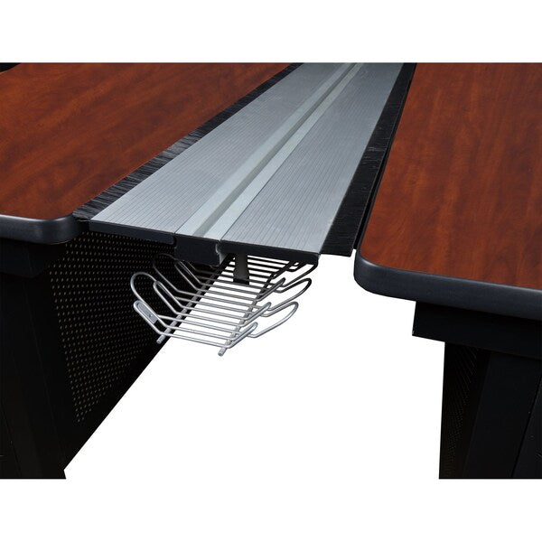 Benching Station, 58 D, 72 W, 29 H, Cherry, Wood|Metal
