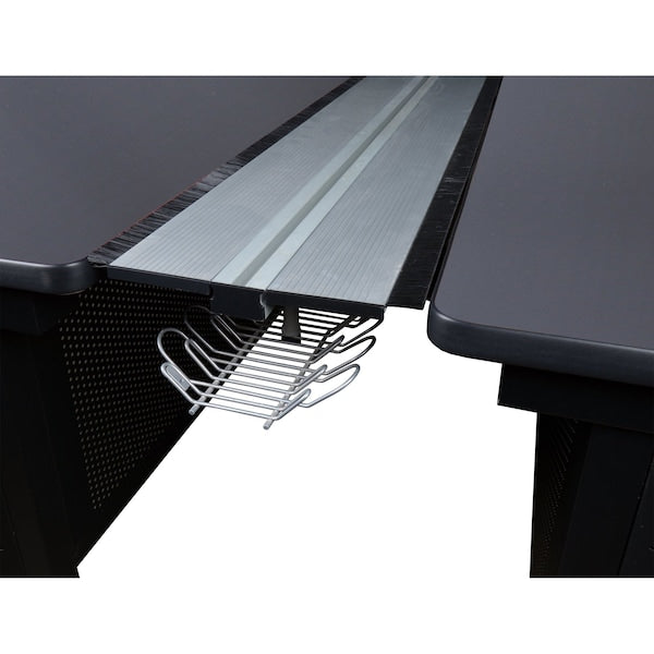 Benching Station, 58 D, 66 W, 29 H, Grey, Wood|Metal