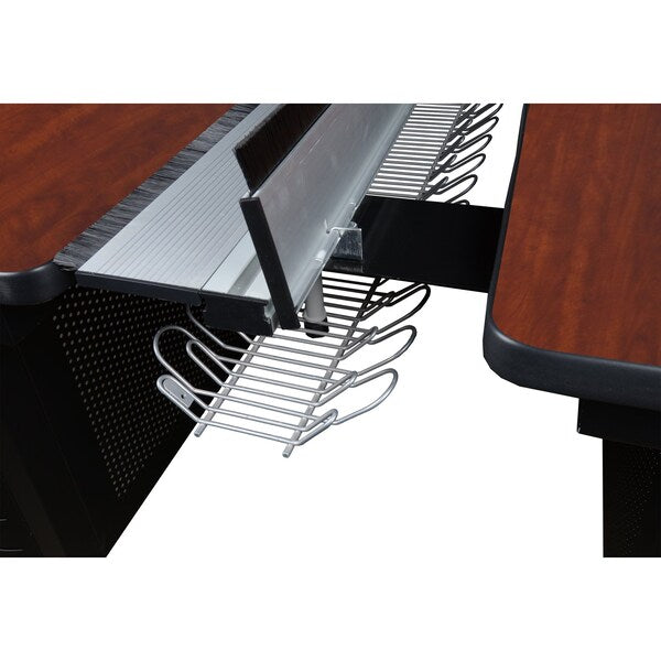 Benching Station, 58 D, 72 W, 29 H, Cherry, Wood|Metal