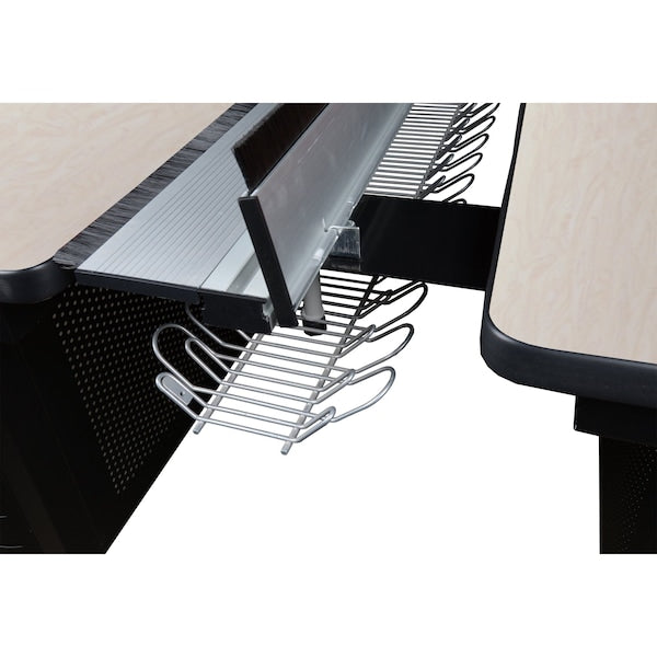 Benching Station, 58 D, 48 W, 29 H, Maple, Wood|Metal