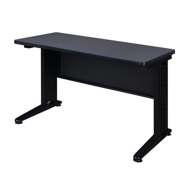 Rectangle Tables > Training Tables > Fusion Training Tables, 42 X 24 X 29, Wood|Metal Top, Grey