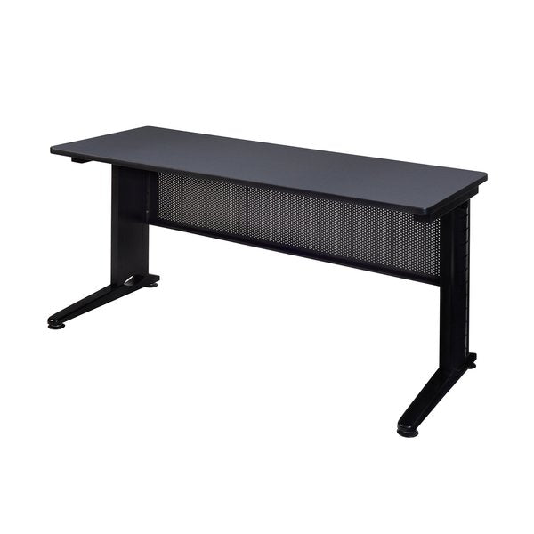 Rectangle Tables > Training Tables > Fusion Training Tables, 72 X 24 X 29, Wood|Metal Top, Grey