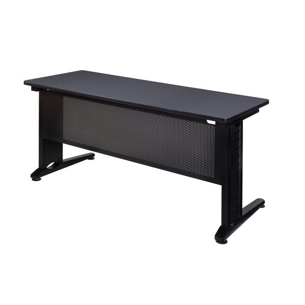 Rectangle Tables > Training Tables > Fusion Training Tables, 72 X 24 X 29, Wood|Metal Top, Grey
