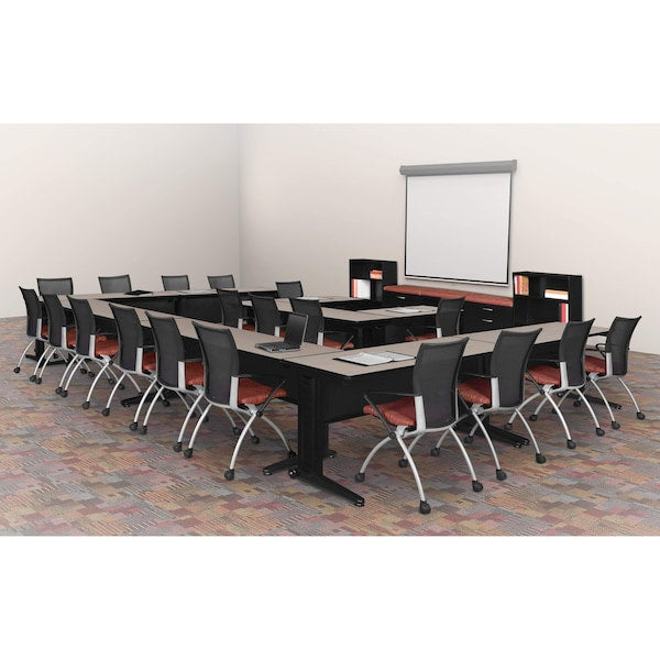 Rectangle Tables > Training Tables > Fusion Training Tables, 66 X 24 X 29, Wood|Metal Top, Maple