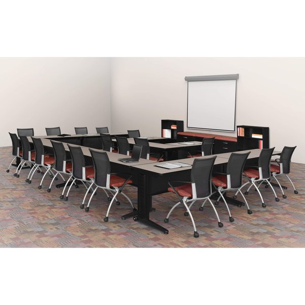 Rectangle Tables > Training Tables > Fusion Training Tables, 72 X 24 X 29, Wood|Metal Top, Maple
