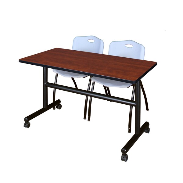 Tables > Nesting Tables > Kobe Flip Top Table & Chair Sets, 48 X 24 X 29, Wood|Metal|Plastic Top