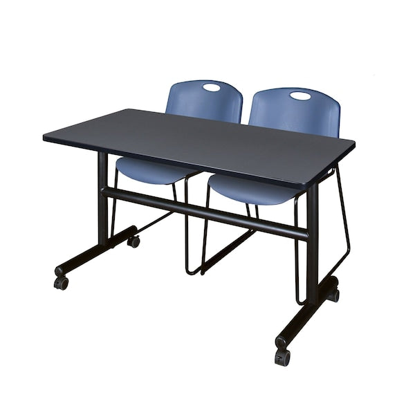 Tables > Nesting Tables > Kobe Flip Top Table & Chair Sets, 48 X 24 X 29, Grey