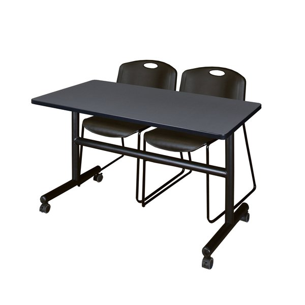 Tables > Nesting Tables > Kobe Flip Top Table & Chair Sets, 48 X 24 X 29, Grey