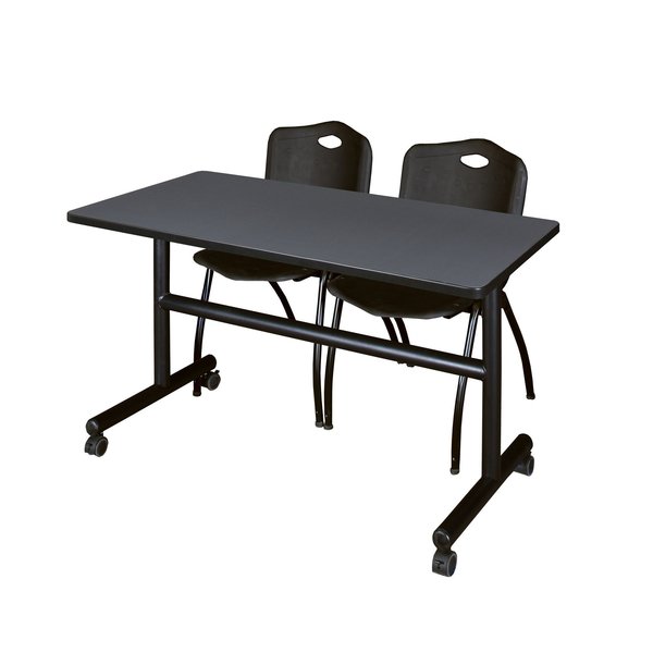 Tables > Nesting Tables > Kobe Flip Top Table & Chair Sets, 48 X 24 X 29, Wood|Metal|Plastic Top