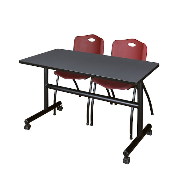 Tables > Nesting Tables > Kobe Flip Top Table & Chair Sets, 48 X 24 X 29, Wood|Metal|Plastic Top