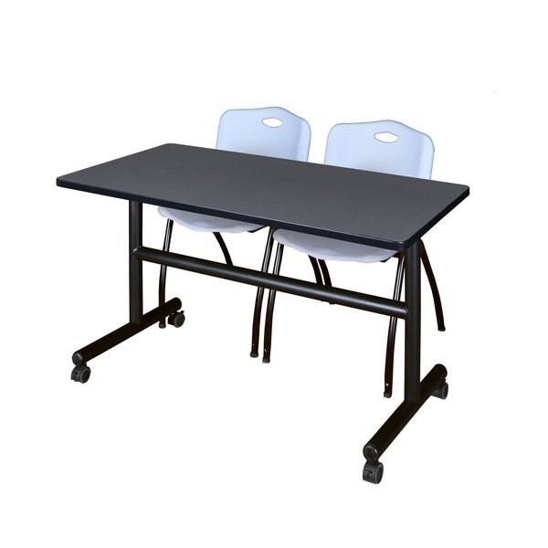 Tables > Nesting Tables > Kobe Flip Top Table & Chair Sets, 48 X 24 X 29, Wood|Metal|Plastic Top