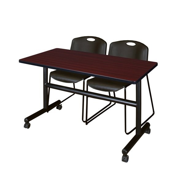 Tables > Nesting Tables > Kobe Flip Top Table & Chair Sets, 48 X 24 X 29, Mahogany