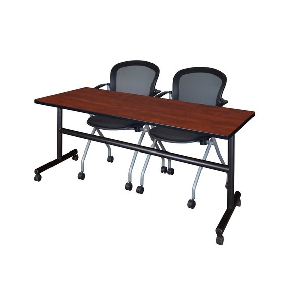 Rectangle Tables > Nesting Tables > Kobe Flip Top Table & Chair Sets, 72 W, 24 L, 29 H, Cherry