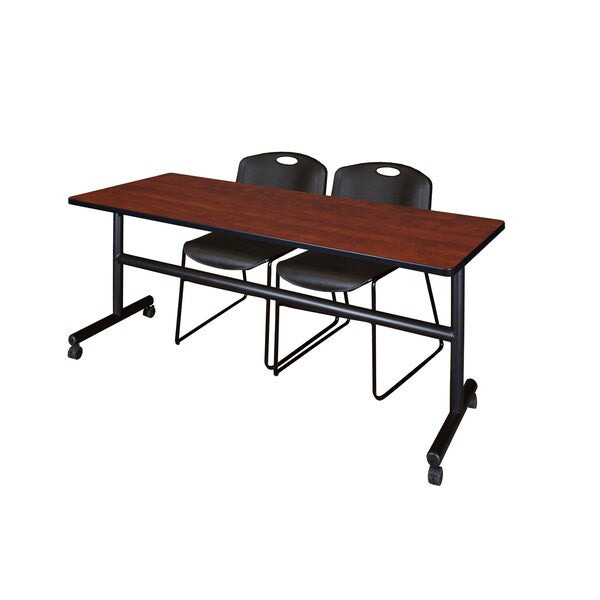 Rectangle Tables > Nesting Tables > Kobe Flip Top Table & Chair Sets, 72 X 24 X 29, Cherry