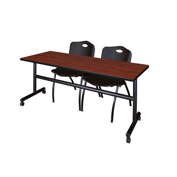 Rectangle Tables > Nesting Tables > Kobe Flip Top Table & Chair Sets, 72 X 24 X 29, Cherry