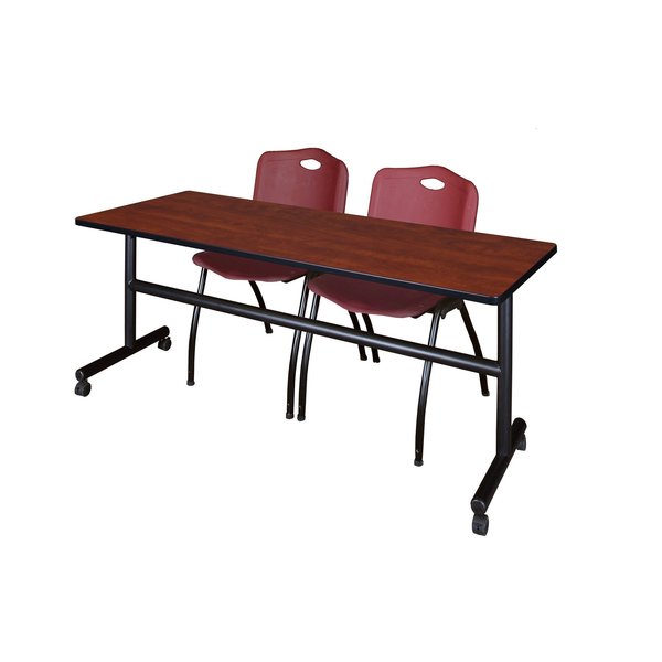 Rectangle Tables > Nesting Tables > Kobe Flip Top Table & Chair Sets, 72 X 24 X 29, Cherry