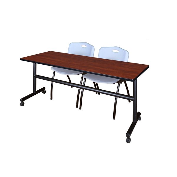 Rectangle Tables > Nesting Tables > Kobe Flip Top Table & Chair Sets, 72 X 24 X 29, Cherry