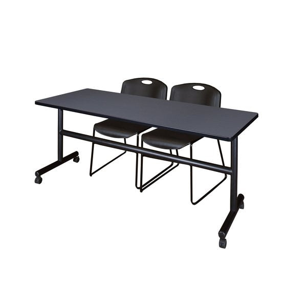 Rectangle Tables > Nesting Tables > Kobe Flip Top Table & Chair Sets, 72 X 24 X 29, Grey