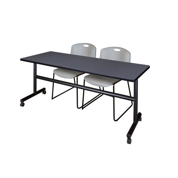 Rectangle Tables > Nesting Tables > Kobe Flip Top Table & Chair Sets, 72 X 24 X 29, Grey