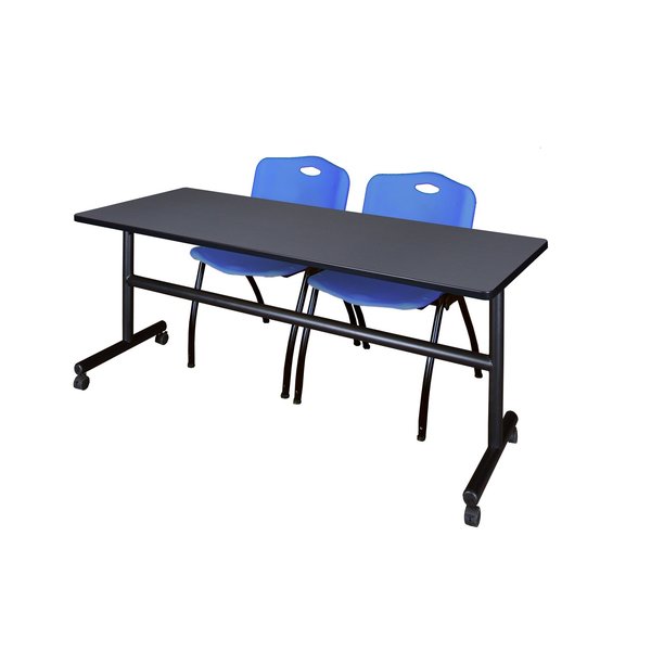 Rectangle Tables > Nesting Tables > Kobe Flip Top Table & Chair Sets, 72 X 24 X 29, Grey