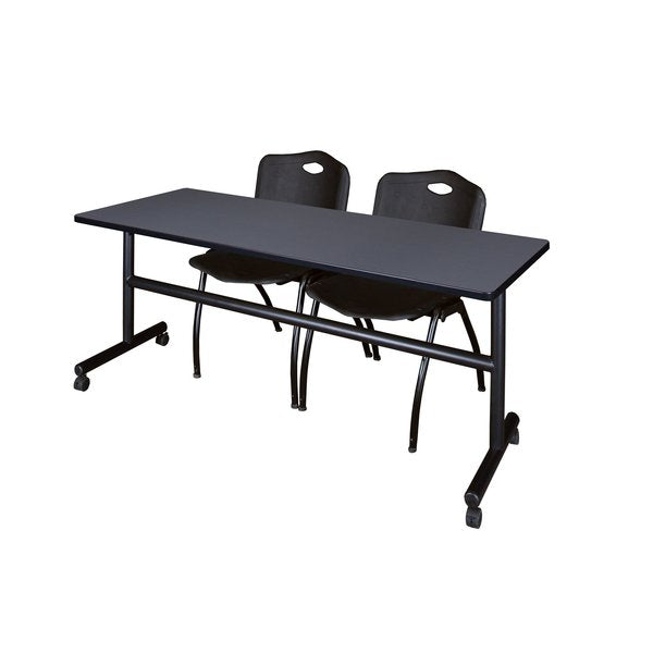 Rectangle Tables > Nesting Tables > Kobe Flip Top Table & Chair Sets, 72 X 24 X 29, Grey