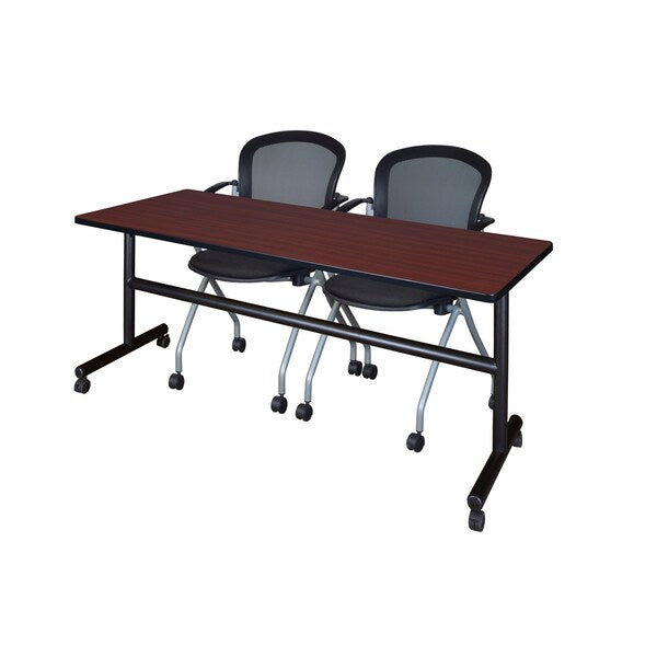Rectangle Tables > Nesting Tables > Kobe Flip Top Table & Chair Sets, 72 W, 24 L, 29 H, Mahogany