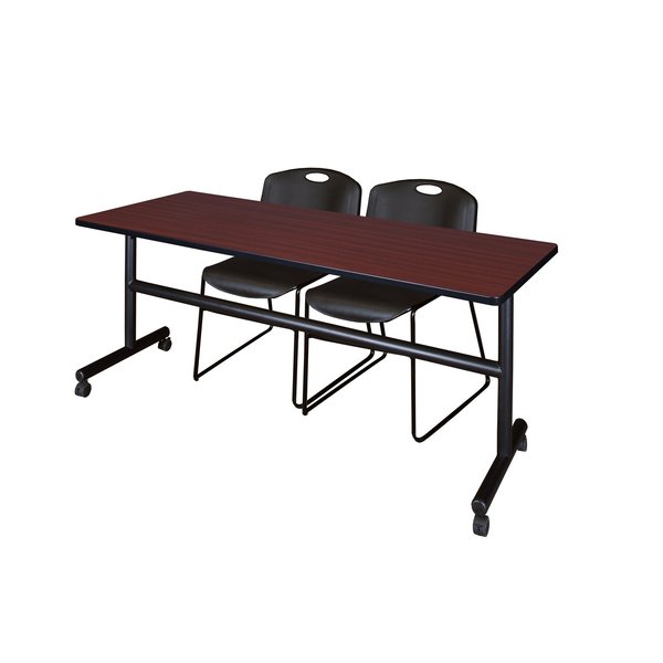 Rectangle Tables > Nesting Tables > Kobe Flip Top Table & Chair Sets, 72 X 24 X 29, Mahogany
