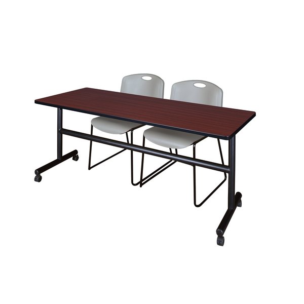 Rectangle Tables > Nesting Tables > Kobe Flip Top Table & Chair Sets, 72 X 24 X 29, Mahogany