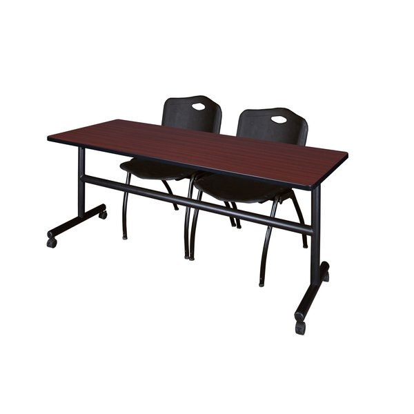 Rectangle Tables > Nesting Tables > Kobe Flip Top Table & Chair Sets, 72 X 24 X 29, Mahogany