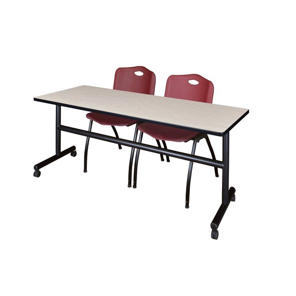 Rectangle Tables > Nesting Tables > Kobe Flip Top Table & Chair Sets, 72 X 24 X 29, Maple