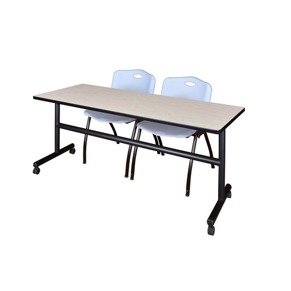 Rectangle Tables > Nesting Tables > Kobe Flip Top Table & Chair Sets, 72 X 24 X 29, Maple