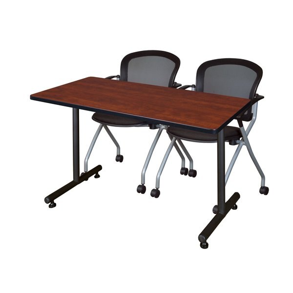 Rectangle Tables > Training Tables > Kobe Training Table & Chair Sets, 48 X 24 X 29, Cherry