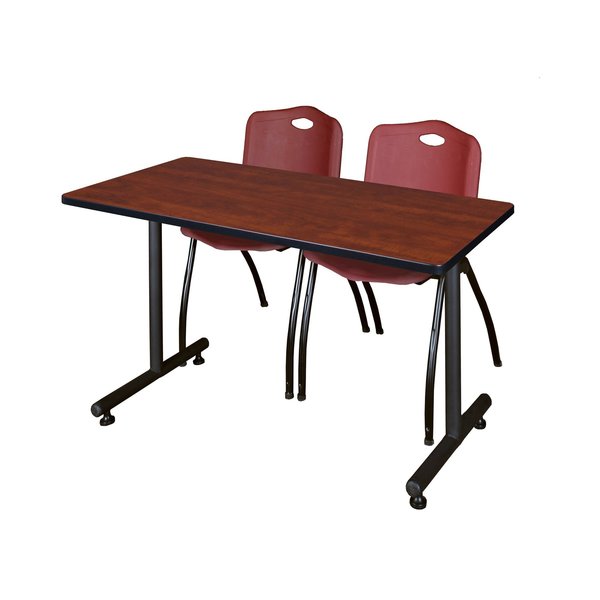 Rectangle Tables > Training Tables > Kobe Training Table & Chair Sets, 48 X 24 X 29, Cherry