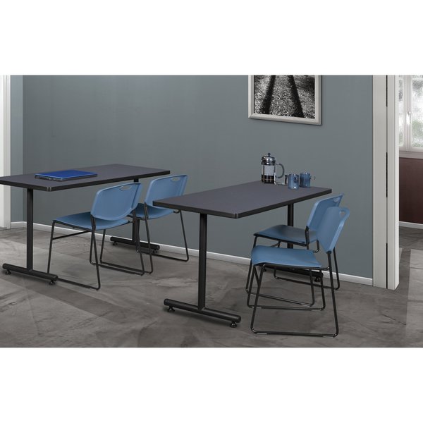 Rectangle Tables > Training Tables > Kobe Training Table & Chair Sets, 48 X 24 X 29, Grey