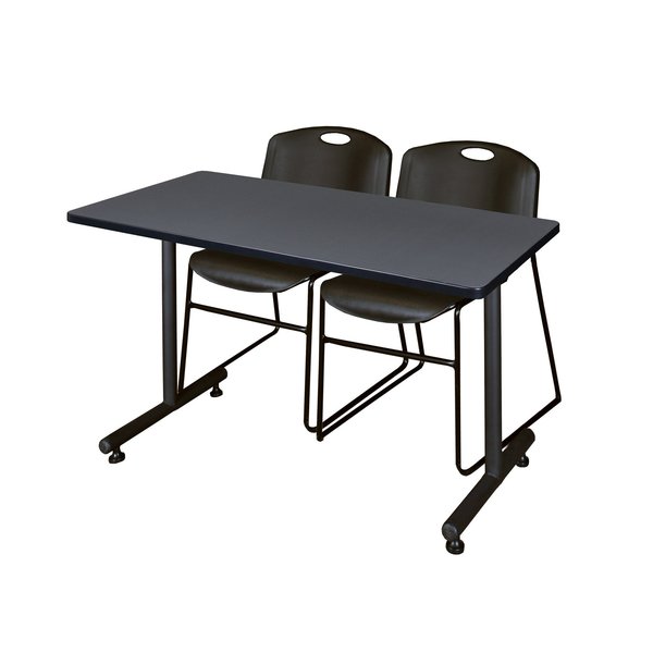 Rectangle Tables > Training Tables > Kobe Training Table & Chair Sets, 48 X 24 X 29, Grey