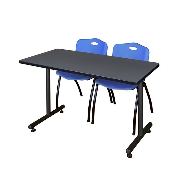 Rectangle Tables > Training Tables > Kobe Training Table & Chair Sets, 48 X 24 X 29, Grey