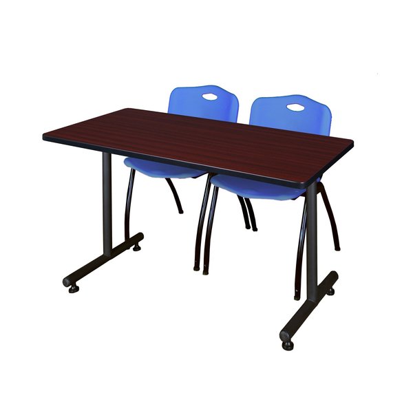 Rectangle Tables > Training Tables > Kobe Training Table & Chair Sets, 48 X 24 X 29, Mahogany