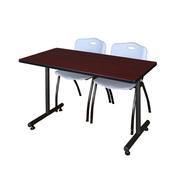 Rectangle Tables > Training Tables > Kobe Training Table & Chair Sets, 48 X 24 X 29, Mahogany