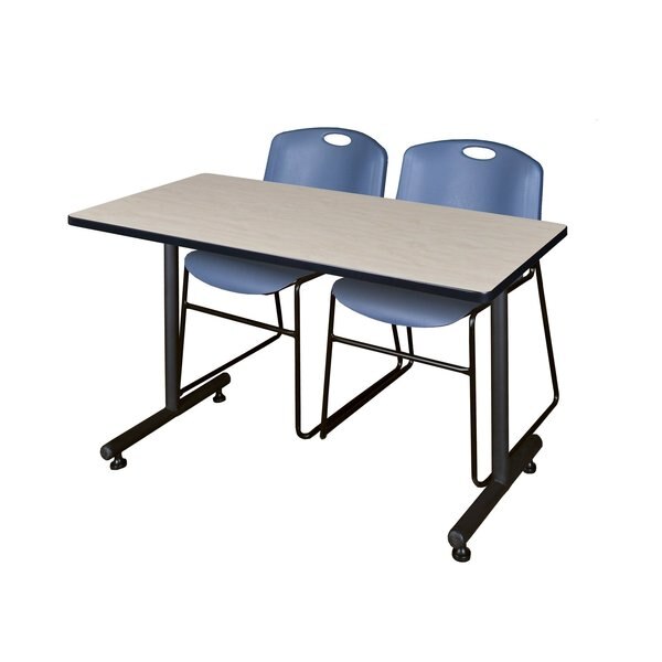 Rectangle Tables > Training Tables > Kobe Training Table & Chair Sets, 48 X 24 X 29, Maple